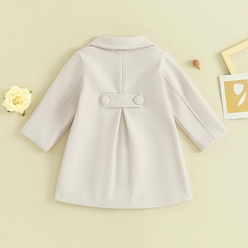 Toddler Girls Trench Coat Stylish Winter Outwear for Ages 2-7