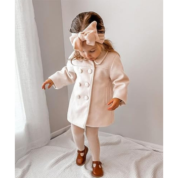 Toddler Girls Trench Coat Stylish Winter Outwear for Ages 2-7