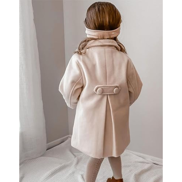 Toddler Girls Trench Coat Stylish Winter Outwear for Ages 2-7