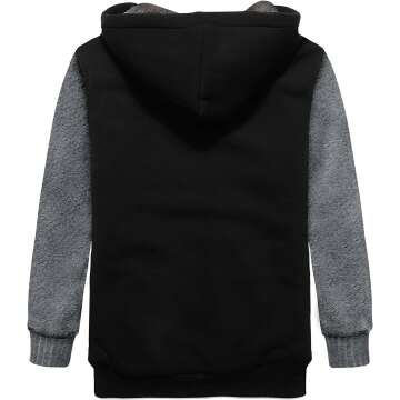Boys Sherpa Fleece Lined Hoodie Jacket