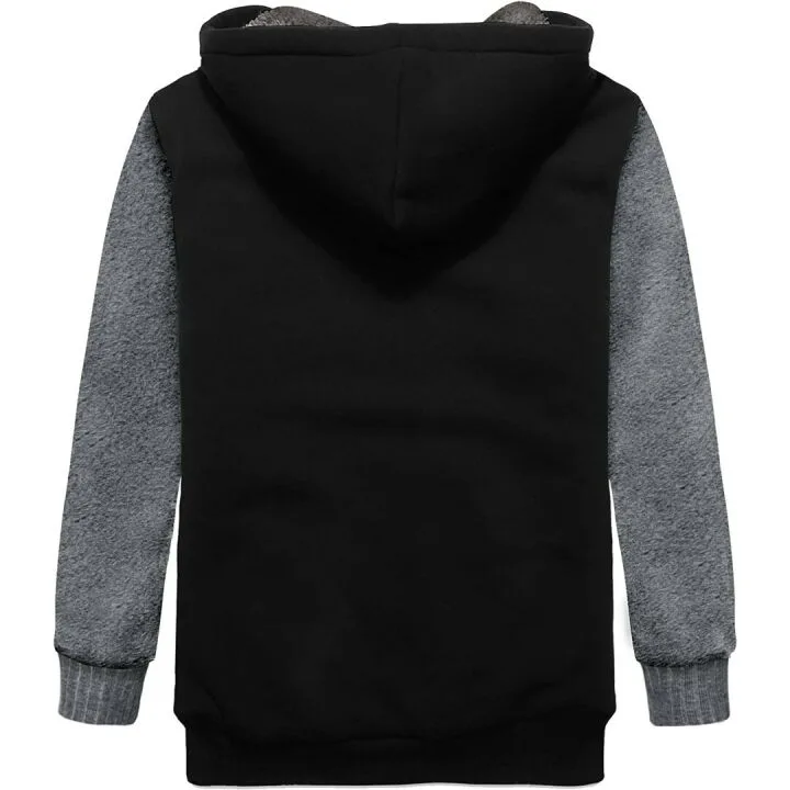 Boys Sherpa Fleece Lined Hoodie Jacket