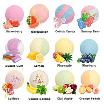 JOYIN 12 Pack Bath Bombs with Surprise Dinosaur Toys