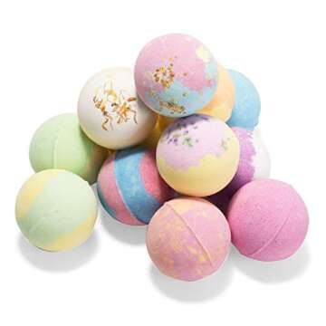 JOYIN 12 Pack Bath Bombs with Surprise Dinosaur Toys