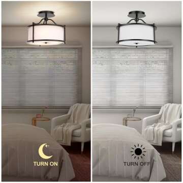 FRIDEKO HOME Ceiling Light Fixture for Bedroom and Kitchen