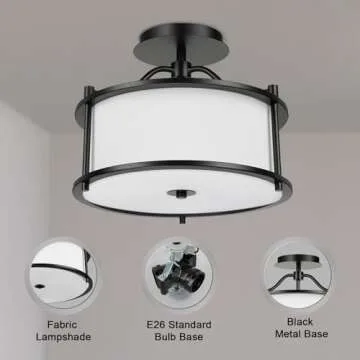 FRIDEKO HOME Ceiling Light Fixture for Bedroom and Kitchen