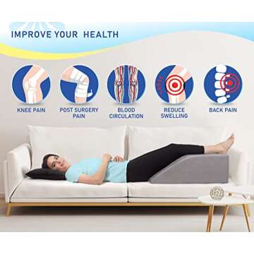 Healthex Elevated Leg Pillow - Comfort & Support for All Ages