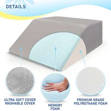 Healthex Elevated Leg Pillow - Comfort & Support for All Ages