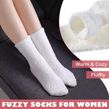 LINEMIN Cozy Fuzzy Socks for Women - Soft & Warm  Winter