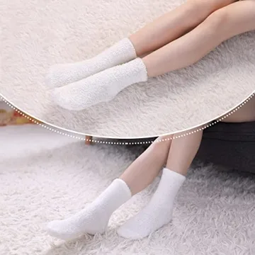 LINEMIN Cozy Fuzzy Socks for Women - Soft & Warm  Winter