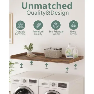 Piskyet Washer Dryer Countertop for Modern Laundry Room