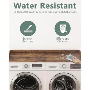 Piskyet Washer Dryer Countertop for Modern Laundry Room