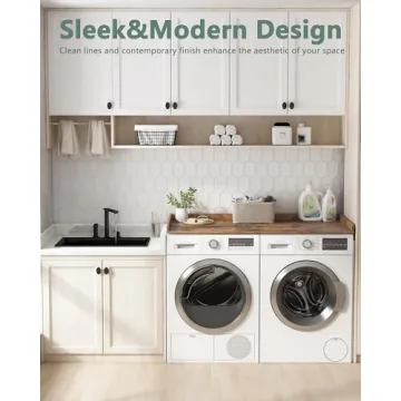 Piskyet Washer Dryer Countertop for Modern Laundry Room