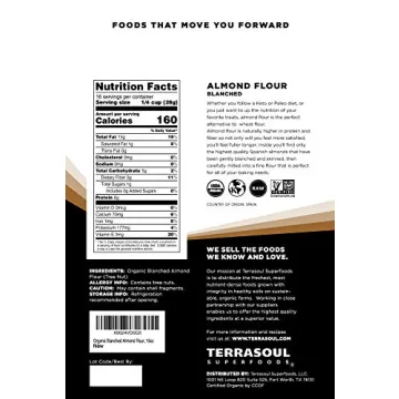 Terrasoul Organic Almond Flour 1 Lb - Gluten & Grain Free