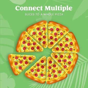 JOYIN Giant Inflatable Pizza Slice Pool Float, Fun Pool Floaties, Swim Party Toy, Summer Pool Raft (1 Pack), Extra Large with Cup Holders