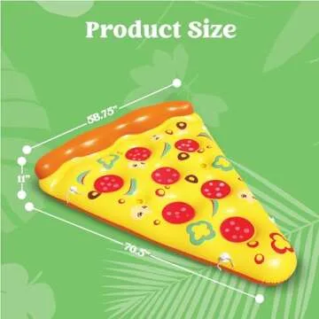 JOYIN Giant Inflatable Pizza Slice Pool Float, Fun Pool Floaties, Swim Party Toy, Summer Pool Raft (1 Pack), Extra Large with Cup Holders