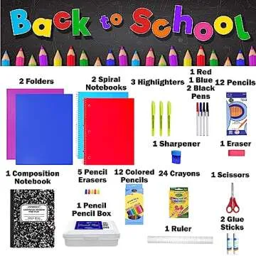 Comprehensive School Supplies Kit for Kids - Back to School Essentials