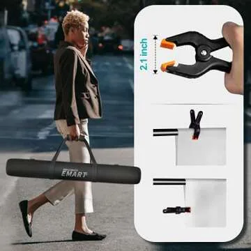 Backdrop Stand, EMART 7x10ft Photo Video Studio Muslin Background Stand Backdrop Support System Kit with Mini Ball Head, Photography Studio