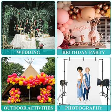 Backdrop Stand, EMART 7x10ft Photo Video Studio Muslin Background Stand Backdrop Support System Kit with Mini Ball Head, Photography Studio