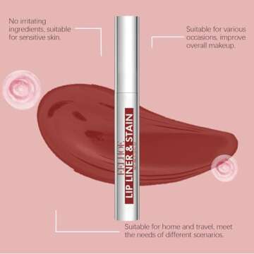 Petansy Peel Off Lip Stain Tattoo,3 Colors Removable Lip Liner Set,Long-Lasting,Waterproof,Highly Pigmented Matte Finish Peel Off Lip Liner Pencil Set (red, M)