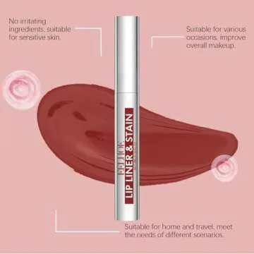 Petansy Peel Off Lip Stain Tattoo,3 Colors Removable Lip Liner Set,Long-Lasting,Waterproof,Highly Pigmented Matte Finish Peel Off Lip Liner Pencil Set (red, M)