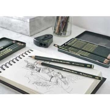 Faber-Castell 9000 Graphite Sketch Pencil Sets Art 8B - 2H set of 12