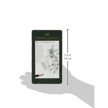 Faber-Castell 9000 Graphite Sketch Pencil Sets Art 8B - 2H set of 12