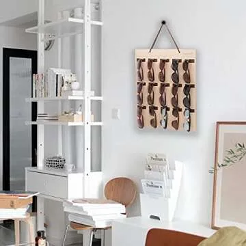 PACMAXI Sunglasses Organizer Wall Pocket Holder for Eyewear