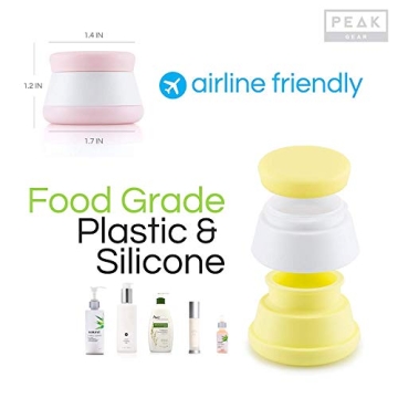 Peak Gear Silicone Travel Containers - Leak-Proof & TSA Approved