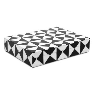Handicrafts Home Handmade Triangle-B&W Collection Decorative Jewelry Box Organizer – Keepsakes, Tr...