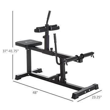 Soozier Seated Calf Raise Machine, Adjustable Calf Machine Leg Machine, for Home Gym Calf, Waist, Arm Training