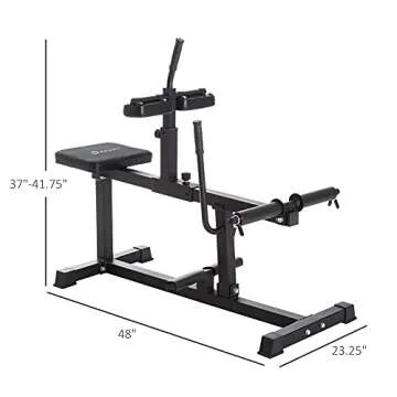 Soozier Seated Calf Raise Machine, Adjustable Calf Machine Leg Machine, for Home Gym Calf, Waist, Arm Training