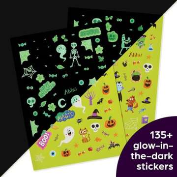 Halloween Puzzles Deluxe: Halloween Activity Book for Kids, 135 Glow-in-the-Dark Stickers, 96-pages of Mazes, Puzzles with Halloween Crafts & Recipes (Highlights Hidden Pictures)