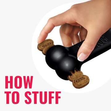 KONG - Extreme Goodie Bone - KONG's Most Durable Natural Rubber Dog Bone for Power Chewers - Black - For Medium Dogs