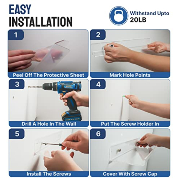 CIVIFY Acrylic Shelves - Clear Wall Storage Solution