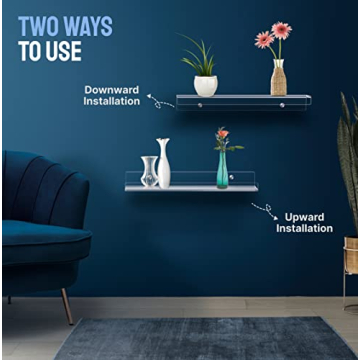 CIVIFY Acrylic Shelves - Clear Wall Storage Solution