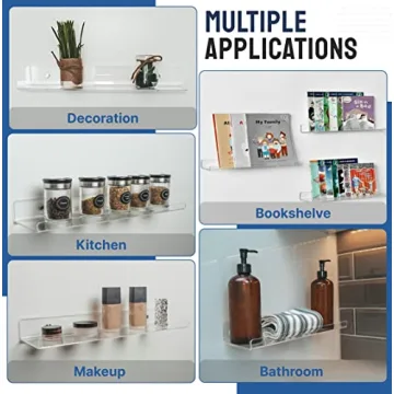 CIVIFY Acrylic Shelves - Clear Wall Storage Solution