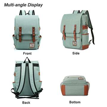 Slim Laptop Backpack for Women, Fashion Travel Rucksack College School Bookbag