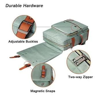 Stylish Slim Laptop Backpack for School and Travel