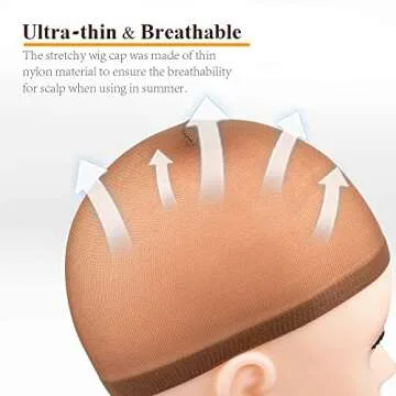 MORGLES Wig Caps for Women Non Slip, 20 Pcs Stocking Wig Caps for Lace Front, Brown and Light Brown