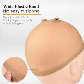 MORGLES Wig Caps for Women Non Slip, 20 Pcs Stocking Wig Caps for Lace Front, Brown and Light Brown