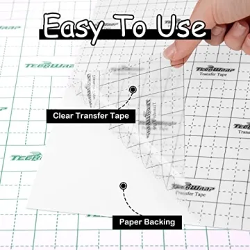 TECKWRAP Vinyl Transfer Tape 12" x 30FT for Easy Crafting
