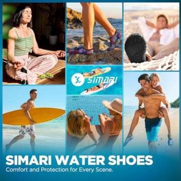SIMARI Water Shoes for Women and Men - Aqua Socks for All