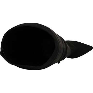 Liliana DB54 Women Suede Pointy Toe Thigh High Single Sole Stiletto Boot,Black,9