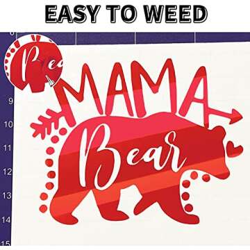 Lya Vinyl Glossy Red Permanent Vinyl - 12" x 6FT Roll For Crafting