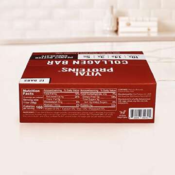 Collagen Protein Bars with MCTs - Vital Proteins Collagen Bars - 16-17g of Protein, 6-8g of Fiber, 4g of Sugar or Less Per Bar (Peanut Butter Chocolate)