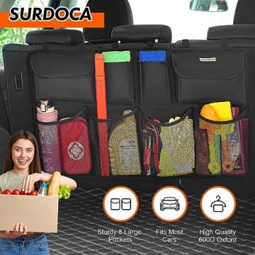 SURDOCA 3rd Gen Car Trunk Organizer Super Capacity Durable