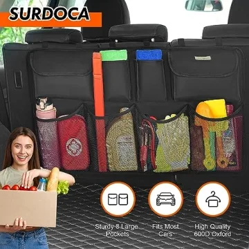 SURDOCA 3rd Gen Car Trunk Organizer Super Capacity Durable