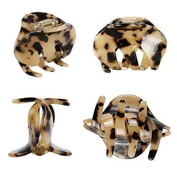 Stylish Tortoise Shell Hair Claw Clips for Women