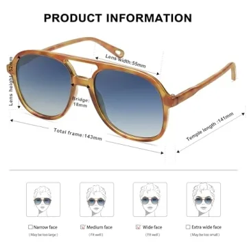 Stylish SOJOS Retro Polarized Aviator Sunglasses