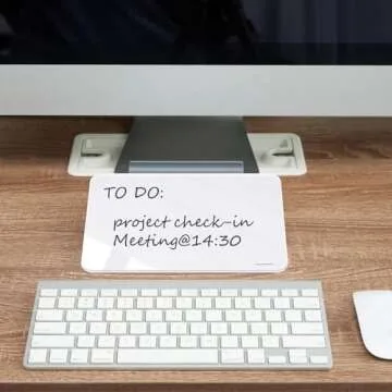 Small Desktop Glass Dry-Erase Whiteboard - 8 X 6 Inches Tabletop Easel Whiteboard with Stand, Desk Board Buddy for Artist, Teacher and Student